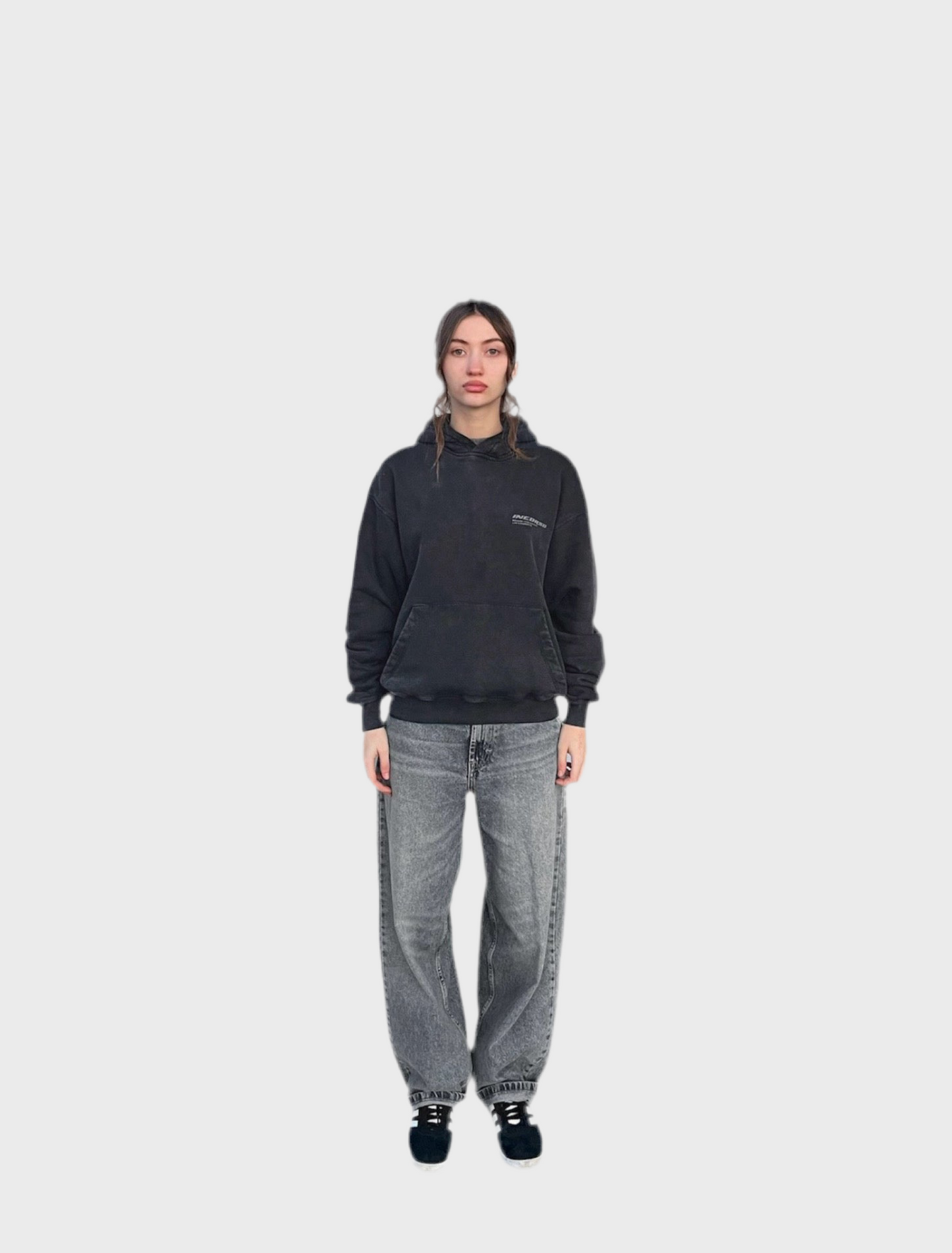 gray washed hoodie