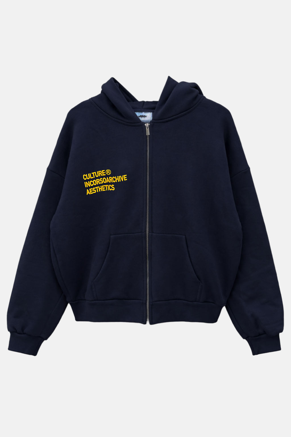Navy zip-hoodie