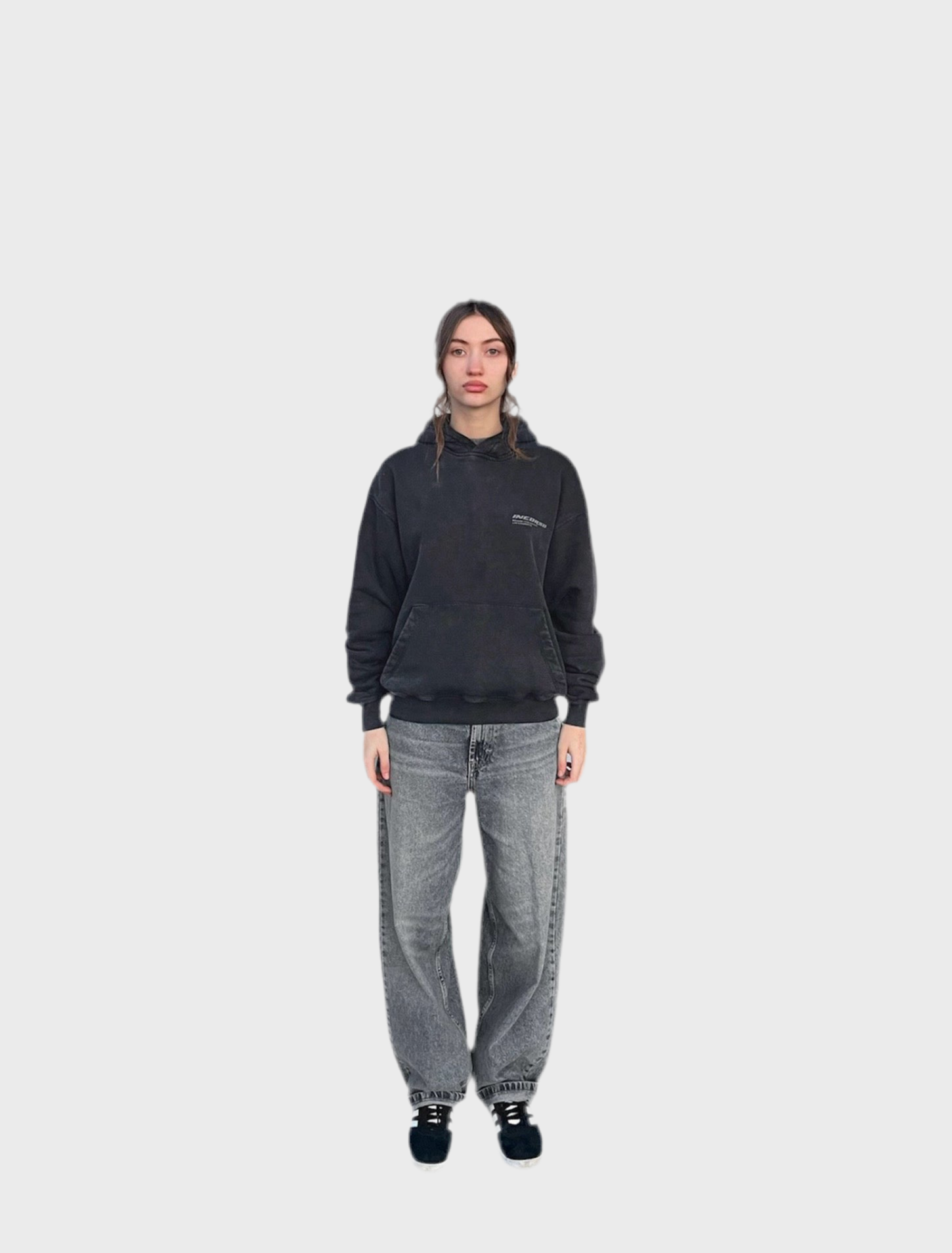 gray washed hoodie(dark edition)