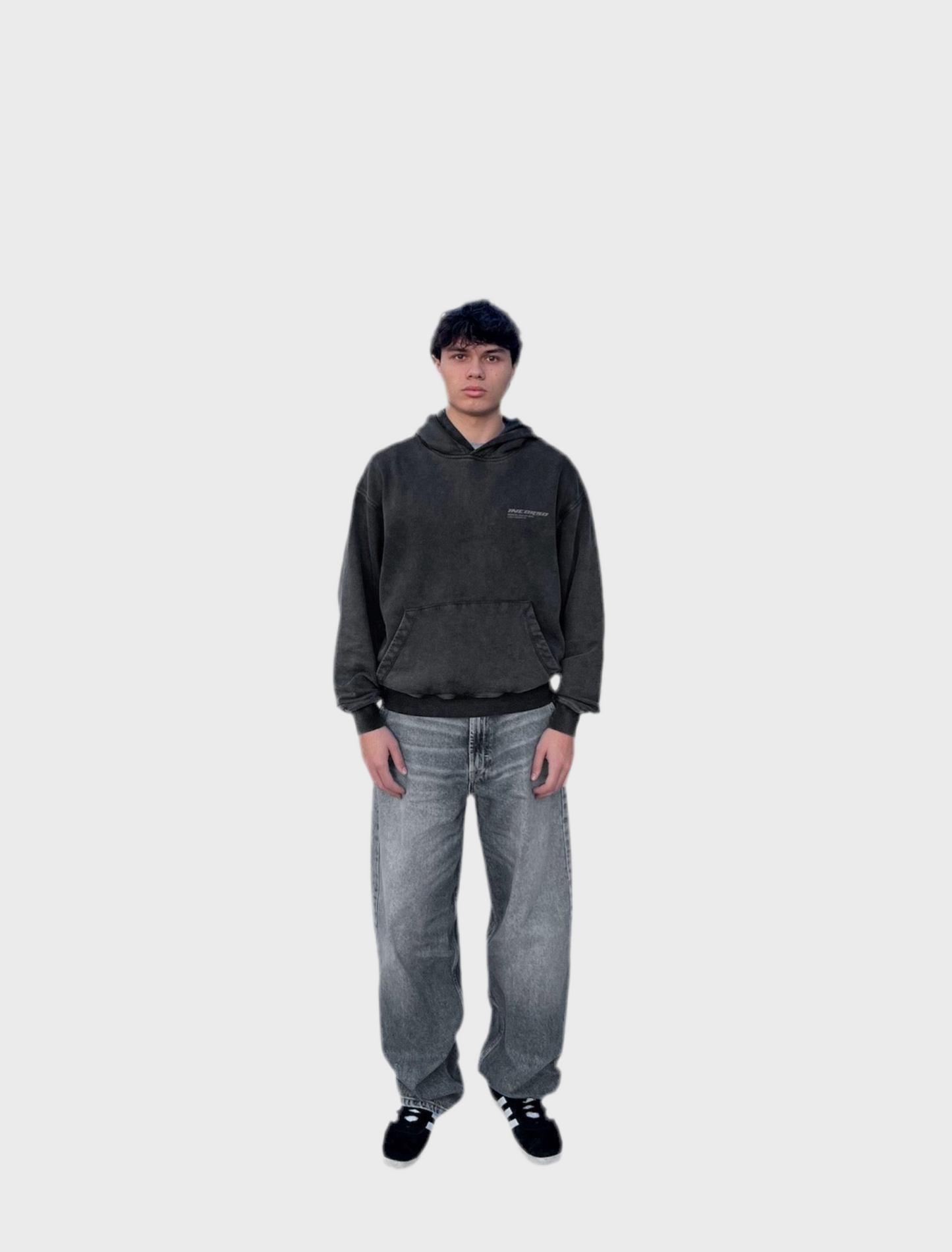 gray washed hoodie(dark edition)